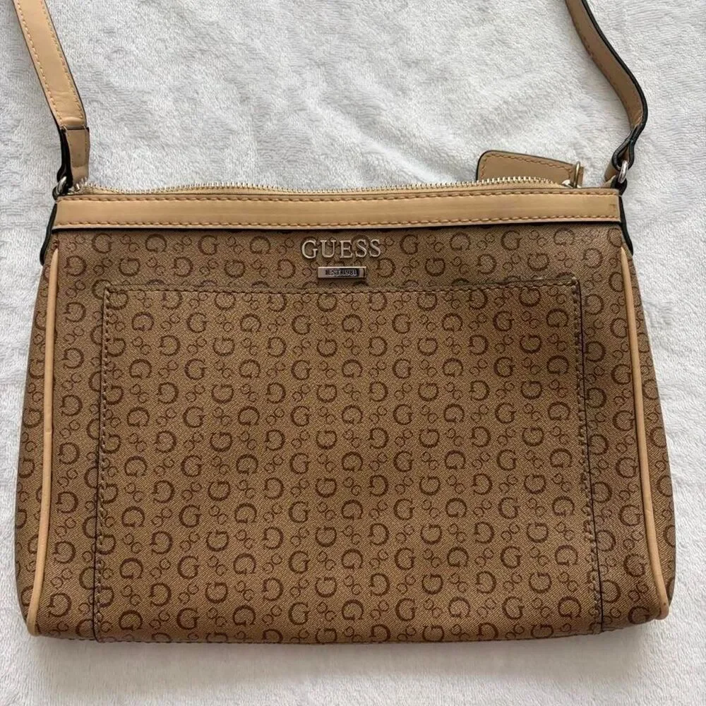 Guess Women's Brown and Tan Bag